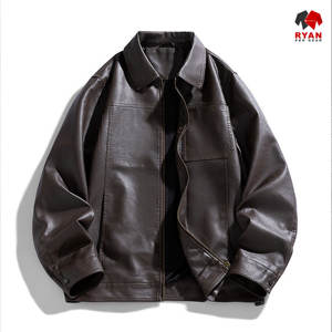 Chaqueta de Cuero Personalizada Ryan Pro Gear para Hombre, Tejido Cómodo y Transpirable con Logotipo Personalizado, Cuello Camisero - Product Image 4