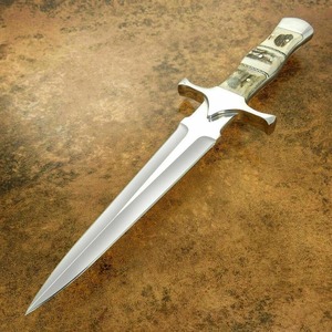 Stag Handle Spear Point Hunting <b>Knife</b> D2 Steel Blade 0.5mm Thick Industrial Grade DIY OEM Outdoor Hunting - Product Image 4