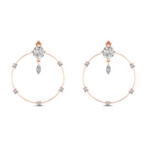 REYES Pendientes de Aro Minimalistas con Moissanita Certificada GRA, Forma Redonda, para Mujer, Oro Sólido de 14K y 18K, Joyería para Regalo de Boda - Product Image 2