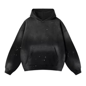 Vente en gros de sweats à capuche en molleton épais 420 g/m² 100 % coton, coupe oversize à épaules tombantes - Product Image 3