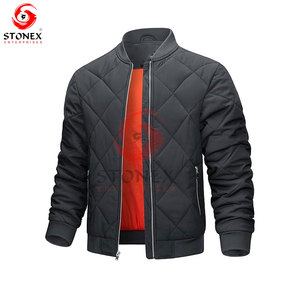 Chaqueta Acolchada Ligera con Capucha para Hombre, Resistente al Viento y al Agua, Abrigo de Invierno Acolchado, Cierre Completo, Informal, para Exteriores, Cálida y Aislada, 100% - Product Image 3