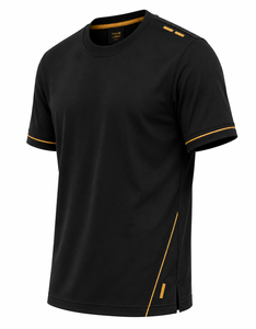 T-shirts en jersey pour hommes de haute qualité, 220g, couleurs unies personnalisables, logo, col rond, coupe classique, écologiques, respirants, séchage rapide, en gros - Product Image 4