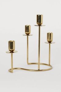 Porte-bougie conique moderne en aluminium doré et argenté, réutilisable pour mariage, église, fêtes, Hanouka, Halloween - Product Image 3