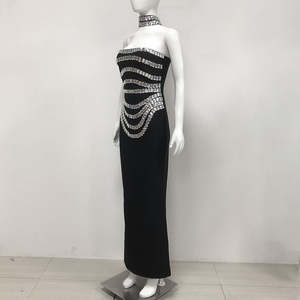 Robe de soirée longue élégante personnalisée en Spandex/Polyester pour demoiselle d'honneur, robe de mariée longue modeste imprimée pour femme, idéale pour les fêtes et les bals de promo - Product Image 4