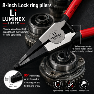 LUMINEX IMPEX <b>Long</b> <b>Nose</b> Stainless Steel Lightweight Jewelry Polishing Pliers for Bracelet Making - Product Image 5