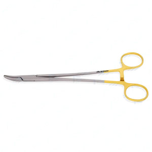 Portaagujas Heaney de 8 pulgadas (20 cm) con mordazas curvas, insertos TC, mango de anillo con trinquete, instrumentos ortopédicos de acero inoxidable - Product Image 1