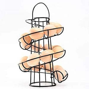Porte-œufs élégant en métal avec finition résistante à la rouille, idéal pour le comptoir de cuisine moderne et la présentation sur la table à manger - Product Image 3