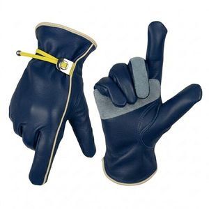 Gants de sécurité industriels en cuir de mouton pleine fleur, résistants, à double paume, ignifuges et anti-coupure, pour OEM - Product Image 1