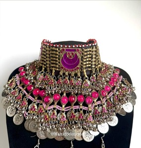 Ensemble de bijoux afghans faits à la main pour femmes, pour mariage et occasions spéciales, fournisseur direct d'usine, ensembles de bijoux pour femmes de style afghan, pour adultes - Product Image 4