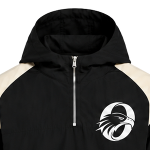 <b>Mens</b> Black Neutral Colorblock Quarter Zip Nylon <b>Hoodie</b> <b>and</b> <b>Shorts</b> <b>Set</b> Lightweight Athletic Sports Outfit - Product Image 3