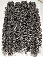 Lots de mèches de cheveux humains bruts non traités, bouclés crépus, avec closure en dentelle HD 4x4, cuticules alignées, vente en gros pour revendeurs