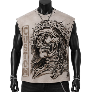 Débardeur graphique personnalisé avec strass, 100 % coton, tissu doux et respirant, sans manches, séchage rapide, écologique, col rond, Rouse Sports - Product Image 4
