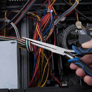 Long Reach Needle Nose <b>Pliers</b> Extra Long Thin Serrated Jaw Stainless Steel Jewelry Making Wire Bending <b>Small</b> Object Gripping - Product Image 4