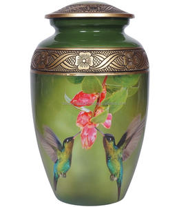 Urne funéraire personnalisée en laiton écologique, faite à la main, design moderne et traditionnel pour la décoration intérieure et extérieure - Product Image 1