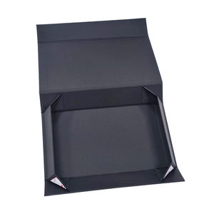Luxury Foldable <b>Black</b> Shoe <b>Box</b> with Magnetic Flap Closure Packaging - Product Image 3