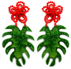 Boucles d'oreilles traditionnelles brodées perles de rocaille Boucles d'oreilles ethniques brodées Boucles d'oreilles chic brodées - Product Image 2