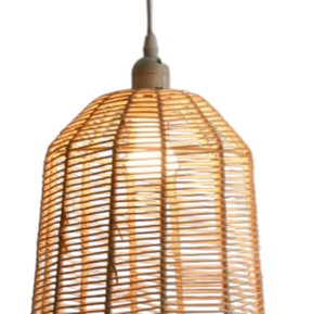 Chic <b>Vintage</b> Style Natural Rattan Lampshade Woven Pendant Light Fixture Farmhouse Hanging Ceiling Chandelier <b>Lamp</b> Kitchen - Product Image 3