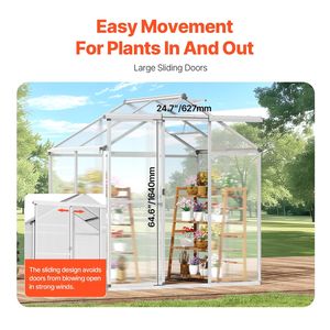 <b>6</b> <b>X</b> 4 Ft Polycarbonate Walk-In Outdoor Garden <b>Greenhouse</b> <b>Greenhouse</b> for Garden Use - Product Image 4