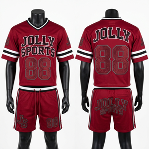 Mens Football Jersey Short <b>Set</b> 180 GSM Breathable Polyester Mesh Panel Design Custom Heat Press Logo men short <b>set</b> for men's - Product Image 1