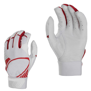 Gants de frappeur de baseball professionnels CAPTAIN INDUSTRY à manchette courte, en cuir respirant, avec fermeture à boucle, pour droitier, vente en gros - Product Image 4