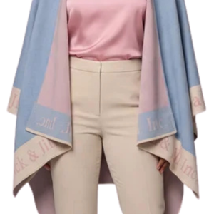Blue Pink <b>Wool</b> Soft Pashmina Shawl with Elegant Draped Design Warm Fashion <b>Wrap</b> Accessory Women Adult Wedding Party Gift - Product Image 4