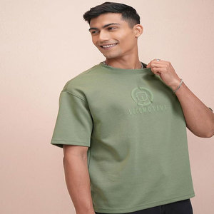 DTG เสื้อยืดผู้ชายคุณภาพสูงเปิดไหล่ผ้าฝ้าย310 GSM 100% หลวมเสื้อยืดออกแบบได้ตามต้องการ - Product Image 4