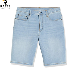 Shorts en jean vintage délavés pour hommes avec strass en forme de croix, coupe ample, style gothique streetwear, vente en gros - Product Image 4
