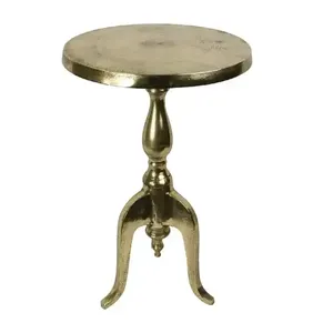 Mesa de Centro Redonda de Metal Moderna con Acabado Negro, Mesa de Centro de Lujo para Sala de Estar, Muebles Decorativos - Product Image 3