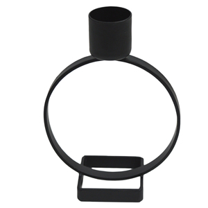 Iron Wire Candle <b>Holder</b> with <b>Black</b> Painted Finish Eco-Friendly Handmade Round Candle Stands for Home Festive & Wedding Decor - Product Image 2