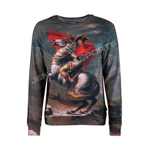 Sweat-shirts unisexes personnalisés à col rond en jersey long, imprimés par sublimation, design de haute qualité, 100% polyester polaire, pour hommes - Product Image 1