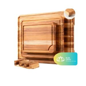 [MEILLEURES VENTES] Planche à découper en bois d'acacia, compatible lave-vaisselle, pour la préparation quotidienne en cuisine et la découpe des ingrédients alimentaires, Vietnam - Product Image 1
