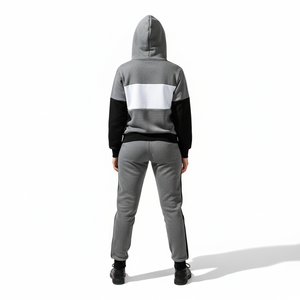 Ensemble de sport unisexe à capuche, séchage rapide, respirant, absorbant la transpiration, pour la gym, avec pantalon de compression – Fabricant - Product Image 2