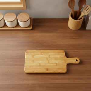 Planche à découper en bambou avec poignée, planche en bambou massif, surface lisse, design ergonomique pour la maison, la cuisine, les restaurants et les acheteurs en gros - Product Image 2
