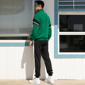 Conjunto Deportivo para Hombre, Chaqueta con Cierre Completo, Cordón Ajustable, Bolsillos Laterales, Transpirable, Ligero, Poliéster y Algodón, Estilo Casual - Product Image 2