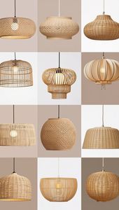 Lámpara Colgante de Ratán Natural Hecha a Mano, Estilo Boho, OEM ODM - Product Image 5
