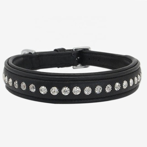 คริสตัลปลอกคอสุนัขบุนุ่มพิเศษตกแต่งหมุดย้ำหนังคุณภาพสูงมีทุกขนาดผลิตตามสั่ง - Product Image 2