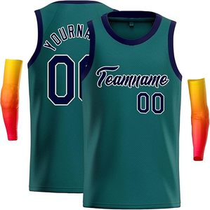Custom Basketball Jersey Unisex Black Blue Crew Neck Sleeveless Mesh Teamname Sublimated Print Breathable Adult All Front - Product Image 3