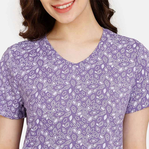 เสื้อยืดผู้หญิง คอกลม แขนสั้น พิมพ์ลาย ทรงปกติ สวมใส่สบาย ระบายอากาศได้ดี เหมาะสำหรับฤดูใบไม้ผลิและฤดูร้อน ผลิตจากโพลีเอสเตอร์ 100% - Product Image 4
