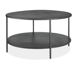 Table basse en bois au design moderne pour la maison, le salon, les villas, décoration, avec structure en métal et anneau doré. - Product Image 6