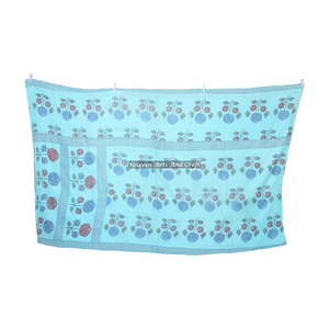 Vintage Kantha Quilt/ Handmade Sari Quilts <b>Indian</b> Reversible Hand Stitched Heavy <b>Throw</b> Old Sari Blanket Patch Work Heavy Quilt - Product Image 1