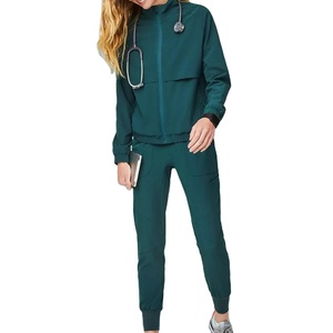 Nouvelle tenue médicale personnalisée anti-plis pour infirmières – Ensemble uniforme extensible tissé - Product Image 2