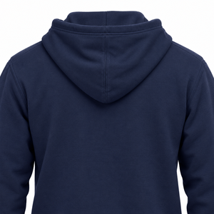 <b>Men's</b> <b>Navy</b> Blue Half Zip Pullover Hoodie Casual Solid Plain Dyed <b>Fleece</b> Sweatshirt - Product Image 2