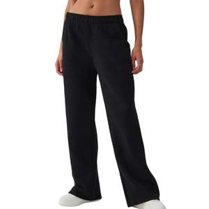 Pantalones de chándal de invierno para mujer con encaje, de pierna ancha, cintura media, ajuste regular, estilo lounge, casual, streetwear, OEM al por mayor - Product Image 5