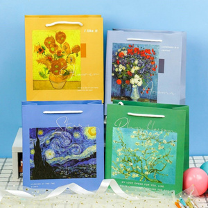 ถุงของขวัญกระดาษพิมพ์ลายที่กำหนดเองพร้อมดีไซน์ภาพวาดศิลปะกระดาษคราฟท์ที่เป็นมิตรกับสิ่งแวดล้อมสำหรับการช็อปปิ้งโปรโมชั่นของแบรนด์ #02 - Product Image 6