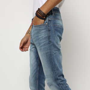 Men Ripped <b>Jeans</b> Pants Distressed <b>Jeans</b> Look Comfortable Street Fashion Wear Premium Cotton Fabric Stylish Outfit - Product Image 4