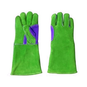Wholesale <b>Cheap</b> Price Cowhide Split Leather Reinforced Welding Gloves Industrial Safety Firefighting <b>BBQ</b> General Purpose - Product Image 3