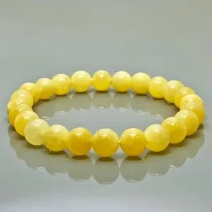 Pulsera Elástica de Cuentas de Calcita Natural Chakrcalume de 8mm, Grado AA, Joyería Curativa, Regalo Unisex, Venta al por Mayor, Rajasthan - Product Image 1