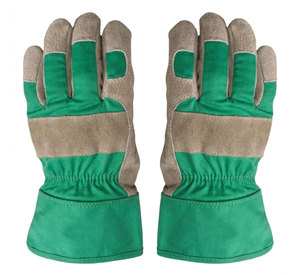 Gants de travail robustes en cuir de vachette pleine fleur, avec dos perforé, doublure en tissu polaire de coton, certifiés CE, avec manchette de sécurité - Product Image 2