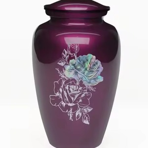 Urna Funeraria de Primera Calidad para Uso B2B, Color Azul Medianoche, con Diseño de Luciérnagas Brillantes en el Bosque, para Uso en Altar de Iglesia - Product Image 2