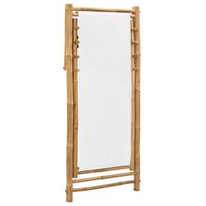 Tumbona Plegable de Bambú Blanco Mediana, Conveniente y Práctica para Relajarse Junto a la Piscina - Product Image 6